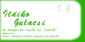 ildiko gulacsi business card